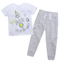 Boys Space Rocket T-Shirt And Joggers Set