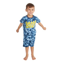 Boys Game Over Blue Tie Dye Nightwear Pyjama Set