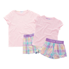 MINI ME Womens and Girls Pastel Pink Matching Lounge Sets