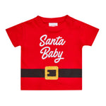 Baby Girls Boys Santa Baby Novelty T-Shirt Red