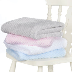Personalised Baby White Waffle Blanket
