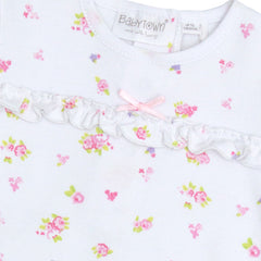 Newborn Baby Girls Floral Shortie Romper