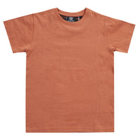 Boys T-Shirt and Woven Bottoms Check Pyjama Set Orange