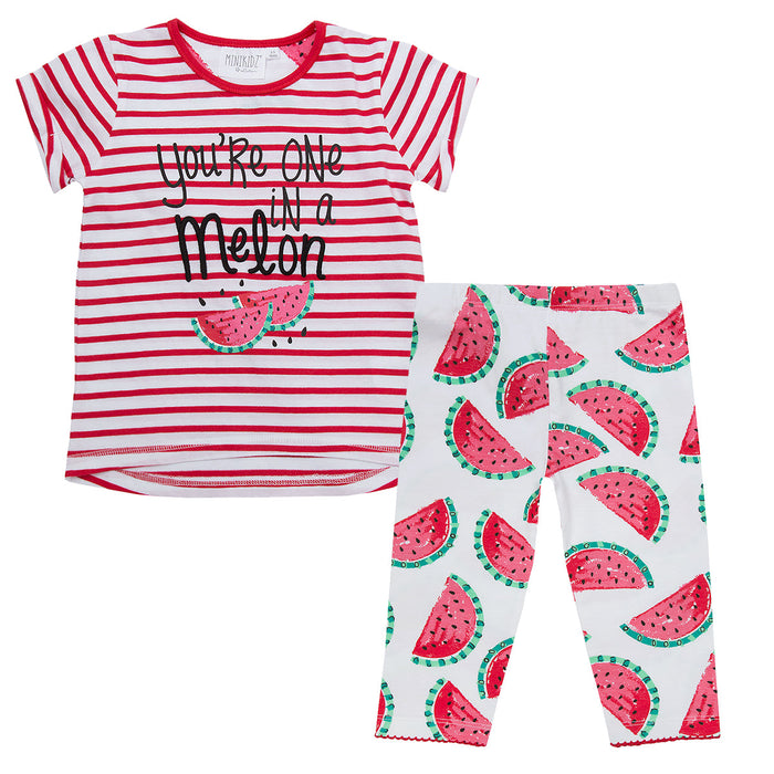 Girls Watermelon Legging and T-Shirt Set