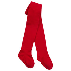 Girls Red Plain Tights 1 Pair