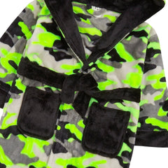 Boys Neon Camo Robe