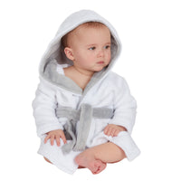Baby Contrast White Robe