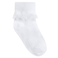 Lace Frill Ankle 3 Pairs Socks White