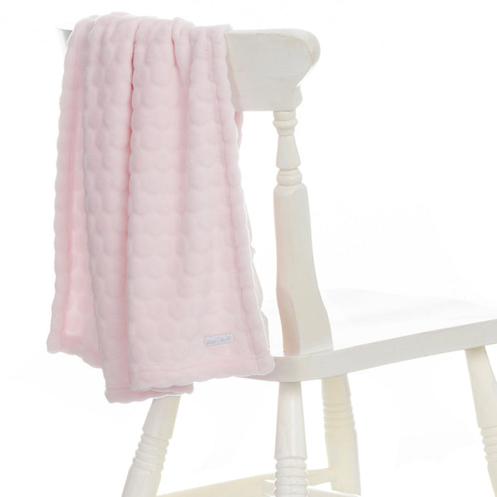 Baby Girls Pink Circle Textured Blanket
