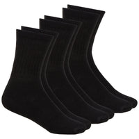Boys Sports Socks Plain School 3 6 Pairs Black