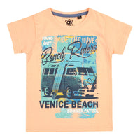 Boys Coral Camper Printed T-Shirt