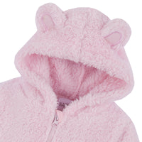 Baby Snuggle Hooded Onesie Pink
