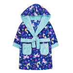 Girls Rainbows Blue Robe