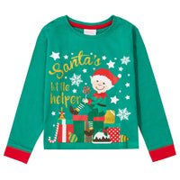 Girls Christmas Elf Pyjama Set