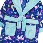 Girls Rainbows Blue Robe