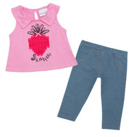 Baby Girls Strawberry Top and Jeggings Outfit