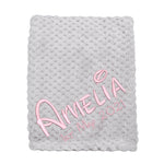 Personalised Baby Grey Waffle Blanket