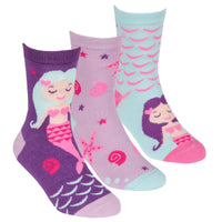 Girls Mermaid Socks 3 Pairs
